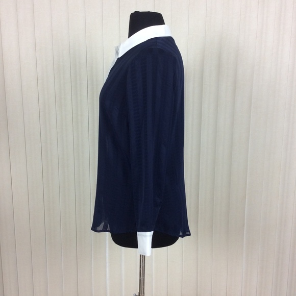 BCB Generation, Large, Navy, Boyfriend Blouse - Picture 2 of 8